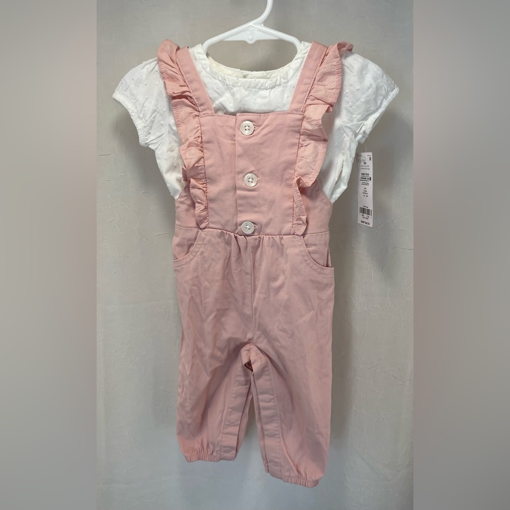 Pink Jumper and White Blouse Set